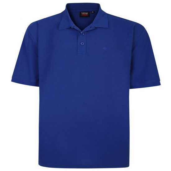 Espionage P074C Polo de Manga Curta Azul Royal - Pólos - Pólos Tamanhos Grandes Homem