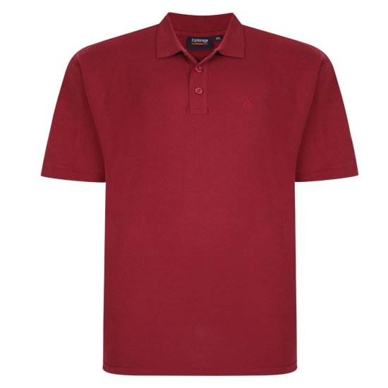 Espionage P074C Polo de Manga Curta Bordô - Pólos - Pólos Tamanhos Grandes Homem