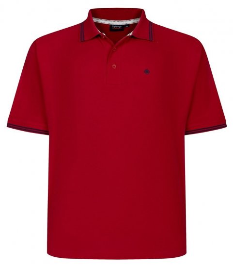 Espionage P232 Polo de piqué vermelho/azul-marinho - Pólos - Pólos Tamanhos Grandes Homem
