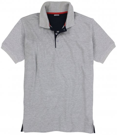 Adamo Pablo Comfort fit Polo Shirt Grey - Pólos - Pólos Tamanhos Grandes Homem