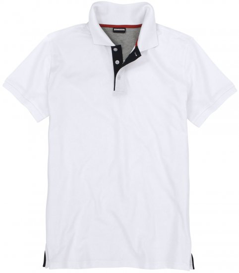Adamo Pablo Comfort fit Polo Shirt White - Pólos - Pólos Tamanhos Grandes Homem