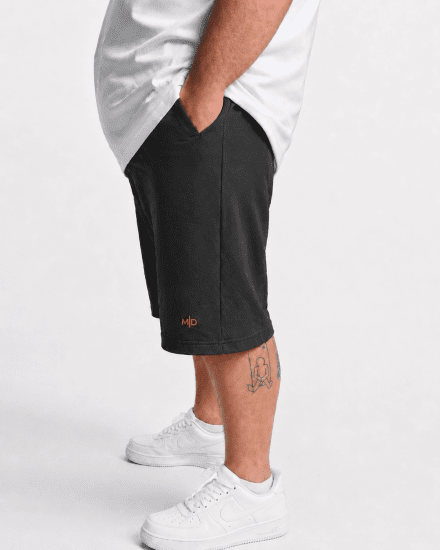 Motley Denim Paris Sweatshorts Charcoal - Calças & calções de fato de treino - Calças de Fato de Treino Tamanhos Grandes 