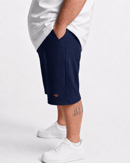 Motley Denim Paris Sweatshorts Navy - Calças & calções de fato de treino - Calças de Fato de Treino Tamanhos Grandes 