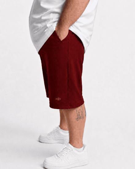 Motley Denim Paris Sweatshorts Red - Calças & calções de fato de treino - Calças de Fato de Treino Tamanhos Grandes 
