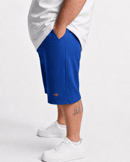Motley Denim Paris Sweatshorts Royal Blue - Calças & calções de fato de treino - Calças de Fato de Treino Tamanhos Grandes 