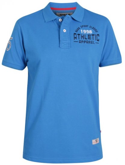D555 Parker Polo Blue - Pólos - Pólos Tamanhos Grandes Homem