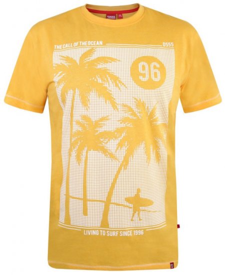 D555 Kansas T-shirt Yellow - T-shirts - T-shirts Homem Tamanhos Grandes