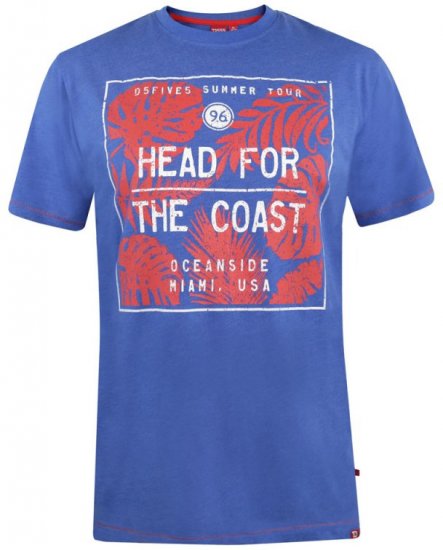 D555 Arizona T-shirt Blue - T-shirts - T-shirts Homem Tamanhos Grandes