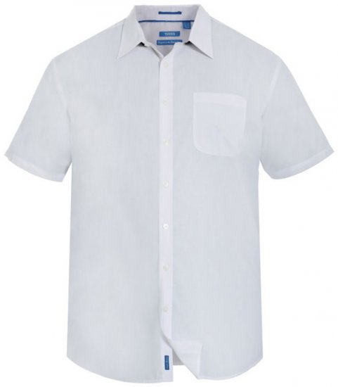 D555 Delmar Easy Iron-Shirt White - Camisas - Camisas Homem Tamanhos Grandes