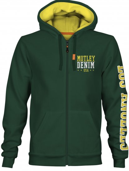 Motley Denim Pisa Hoodie Racing Green - Sweatshirts & hoodies - Sweatshirt & Camisolas com Capuz tamanhos grandes