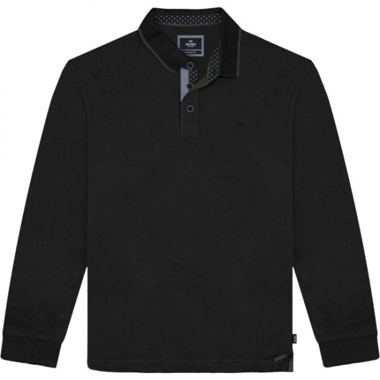 Double Outfitters PS-3098 Polo Shirt Print Black - Pólos - Pólos Tamanhos Grandes Homem