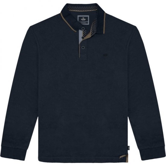 Double Outfitters PS-3098 Polo Shirt Print Navy - Pólos - Pólos Tamanhos Grandes Homem