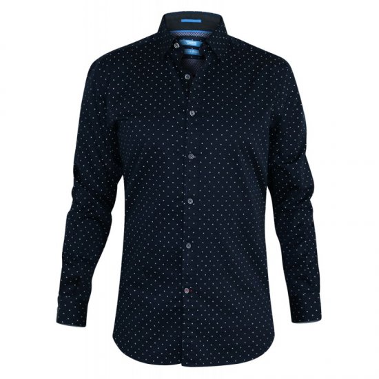 D555 Rashard Long Sleeve Printed Shirt - Camisas - Camisas Homem Tamanhos Grandes
