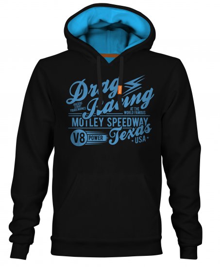 Motley Denim Ripley Hoodie Black - Sweatshirts & Hoodies - Sweatshirt & Camisolas com Capuz tamanhos grandes