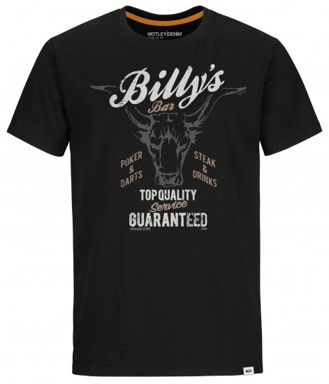 Motley Denim Ripon T-Shirt Black - T-shirts - T-shirts Homem Tamanhos Grandes
