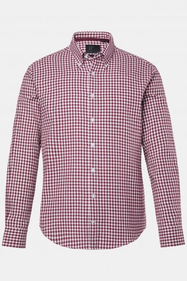 JP1880 Checked Flannel Shirt Long Sleeve Light Red - Camisas - Camisas Homem Tamanhos Grandes