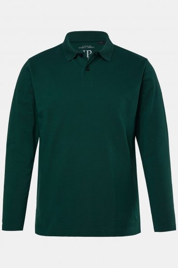 JP1880 Polo Shirt Long Sleeve Pique Dark Green - Pólos - Pólos Tamanhos Grandes Homem