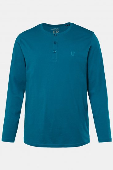 JP1880 Henley T-shirt Long Sleeve Blue - T-shirts - T-shirts Homem Tamanhos Grandes