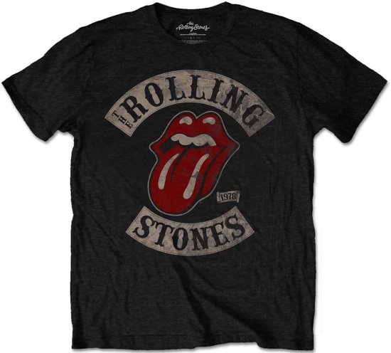 Rolling Stones 1978 Tour T-shirt Black - T-shirts - T-shirts Homem Tamanhos Grandes