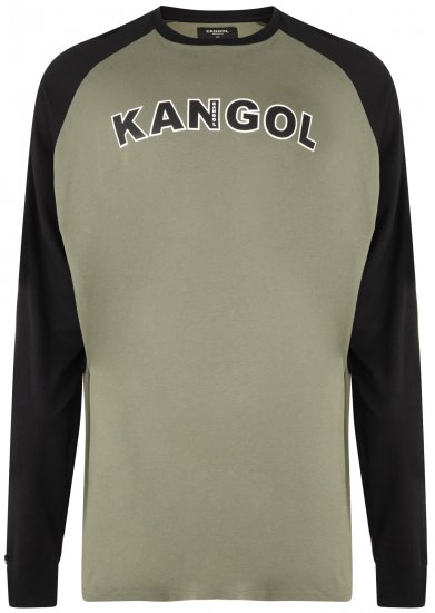 Kangol Rufio Long Sleeve T-shirt Khaki - T-shirts - T-shirts Homem Tamanhos Grandes