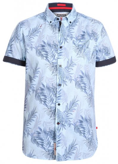 D555 Santana Hawaii Shirt Sky Blue - Camisas - Camisas Homem Tamanhos Grandes
