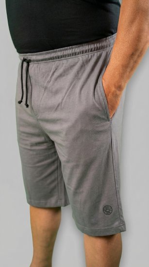 20 Nodi Scirocco Short Leg Sports Pants in Combed Cotton Jersey Grey - Calças & calções de fato de treino - Calças de Fato de Treino Tamanhos Grandes 