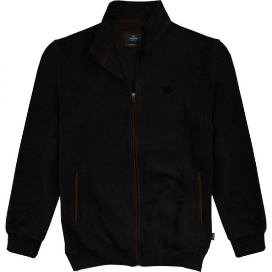 Double Outfitters SEL-1168 Casaco de moletom com fecho Preto - Sweatshirts & hoodies - Sweatshirt & Camisolas com Capuz tamanhos grandes
