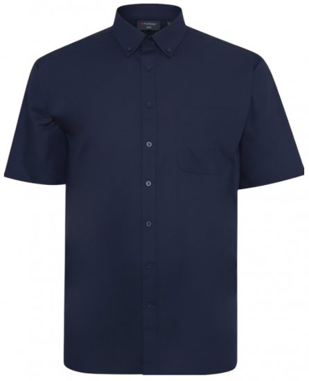 Espionage SH149 Plain Short Sleeve Shirt Navy - Camisas - Camisas Homem Tamanhos Grandes