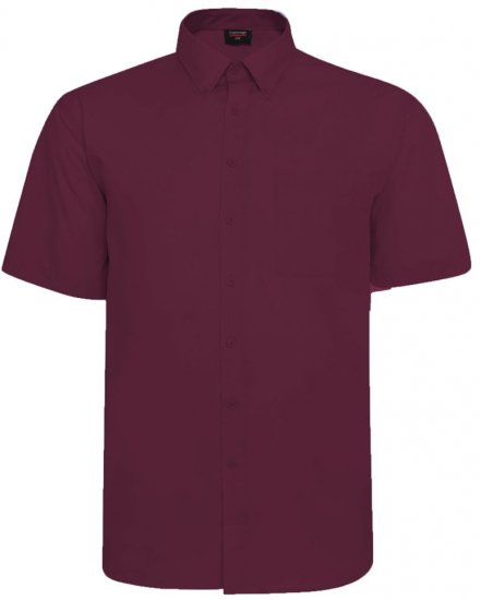 Espionage SH149 camisa de manga curta vermelho vinho - Camisas - Camisas Homem Tamanhos Grandes