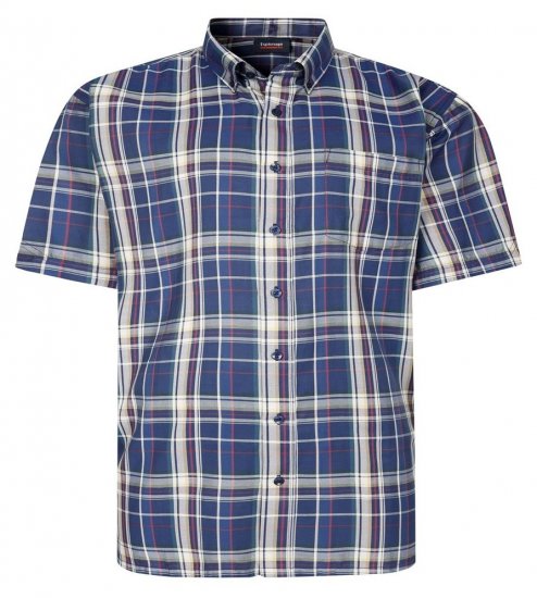 Espionage SH447 Camisa de xadrez azul-marinho - Camisas - Camisas Homem Tamanhos Grandes