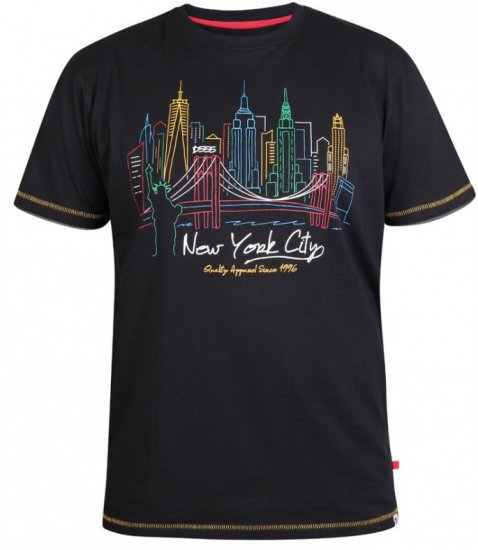 D555 Shelby T-shirt Black - T-shirts - T-shirts Homem Tamanhos Grandes