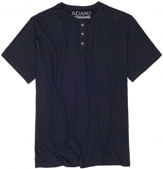 Adamo Silas Regular fit Serafino T-shirt Navy - T-shirts - T-shirts Homem Tamanhos Grandes