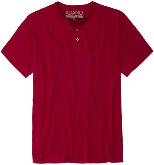 Adamo Silas Regular fit Serafino T-shirt Burgundy - T-shirts - T-shirts Homem Tamanhos Grandes