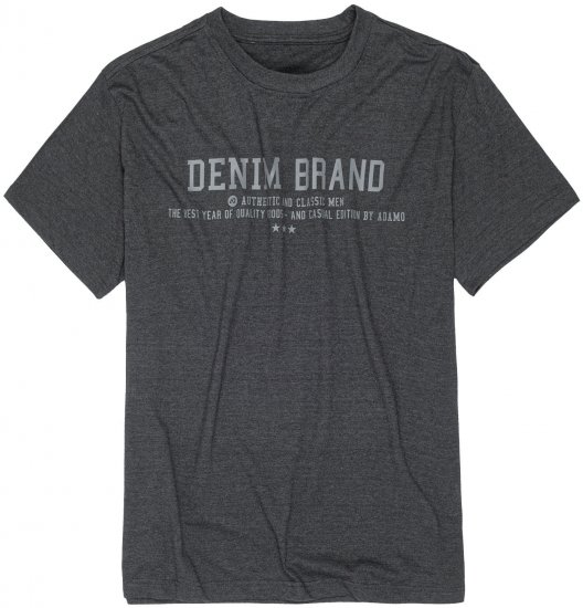 Adamo Simon Regular fit Printed T-shirt Charcoal - T-shirts - T-shirts Homem Tamanhos Grandes