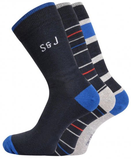 Smith & Jones Sires 3-pack Socks (46-49) - Roupa Interior & natação - Roupa interior Homem Tamanhos Grandes