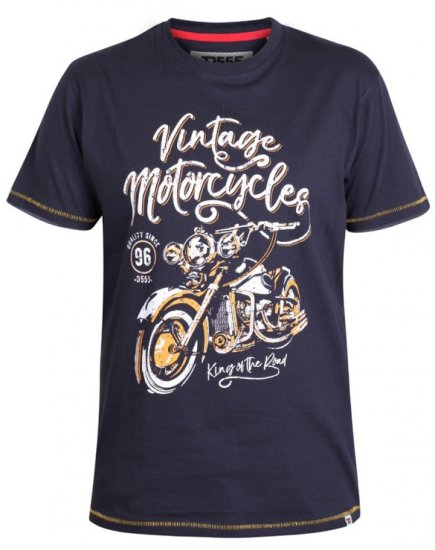 D555 Slater T-shirt Navy - T-shirts - T-shirts Homem Tamanhos Grandes