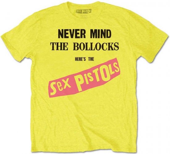 Sex Pistols Never Mind The Bollocks T-shirt Yellow - T-shirts - T-shirts Homem Tamanhos Grandes