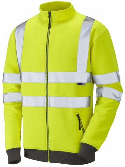 Leo Libbaton Track Top Hi-Vis Yellow - Roupa de trabalho - Roupa de Trabalho Tamanho Grande Homem