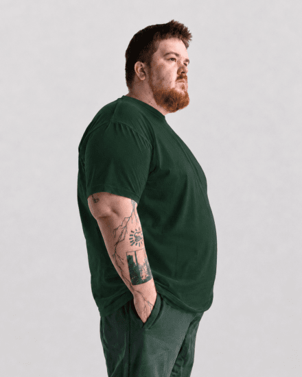 Motley Denim Stockholm T-shirt Racing Green - T-shirts - T-shirts Homem Tamanhos Grandes