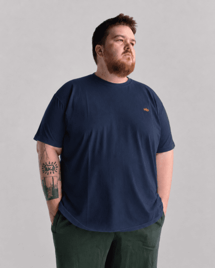 Motley Denim Stockholm T-shirt Dark Indigo - T-shirts - T-shirts Homem Tamanhos Grandes