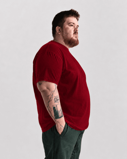 Motley Denim Stockholm T-shirt Red - T-shirts - T-shirts Homem Tamanhos Grandes