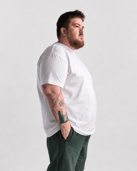 Motley Denim Stockholm T-shirt White - T-shirts - T-shirts Homem Tamanhos Grandes