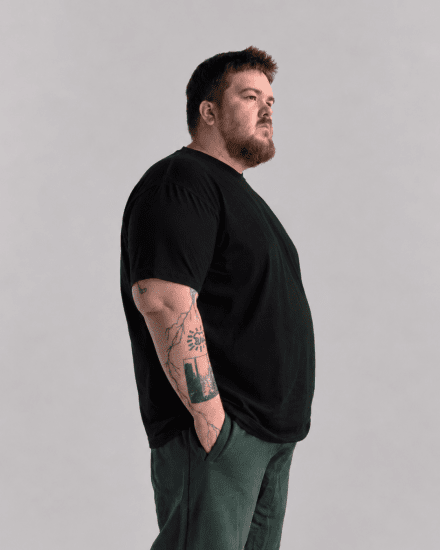 Motley Denim Stockholm T-shirt Black - T-shirts - T-shirts Homem Tamanhos Grandes