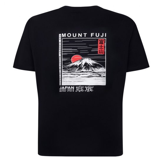 Espionage T422 T-shirt Estampada Mount Fuji Azul Marinho - T-shirts - T-shirts Homem Tamanhos Grandes