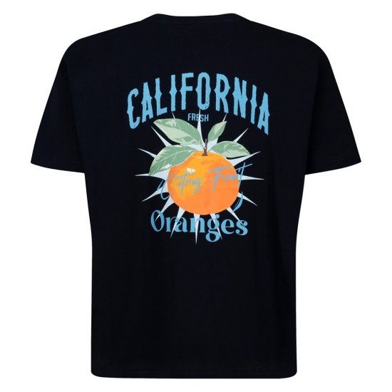 Espionage T449 California Oranges T-shirt estampada azul-marinho - T-shirts - T-shirts Homem Tamanhos Grandes