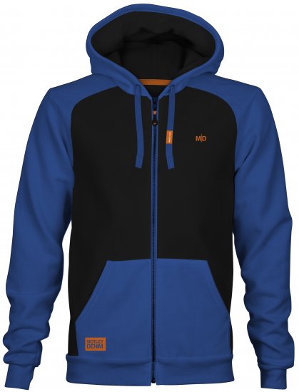 Motley Denim Tallinn Hoodie Black/Royal Blue - Sweatshirts & hoodies - Sweatshirt & Camisolas com Capuz tamanhos grandes
