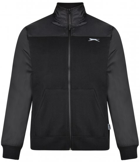 Slazenger Tatum Funnel Neck Black - Sweatshirts & hoodies - Sweatshirt & Camisolas com Capuz tamanhos grandes