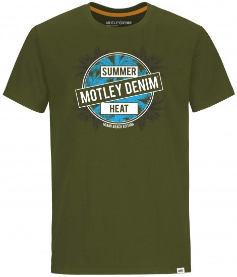 Motley Denim T-shirt Telford Dark Khaki - T-shirts - T-shirts Homem Tamanhos Grandes
