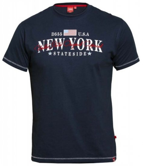 D555 Thornton Embroidery T-shirt Navy - T-shirts - T-shirts Homem Tamanhos Grandes