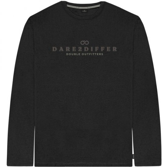 Double Outfitters TS-9172 Long Sleeve T-Shirt Print Black - T-shirts - T-shirts Homem Tamanhos Grandes